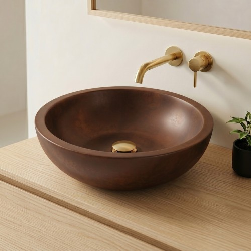 Vasque ronde en béton - Brun vintage - Urban Rock