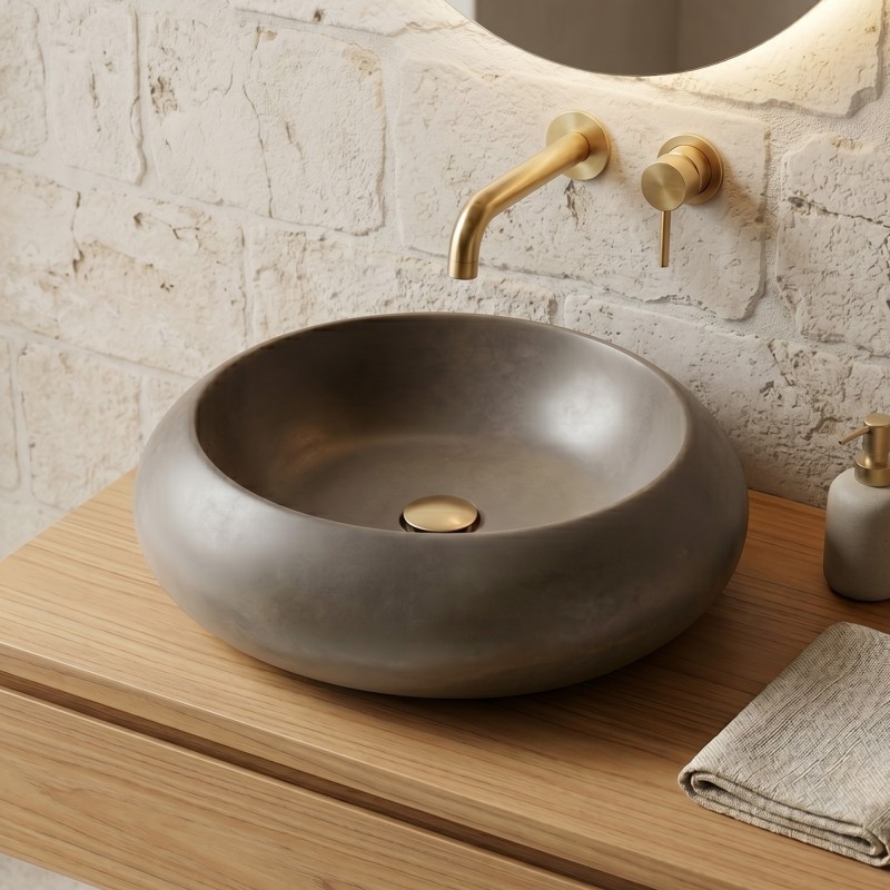 Vasque en béton ronde - Couleur naturelle - Concrete Essence