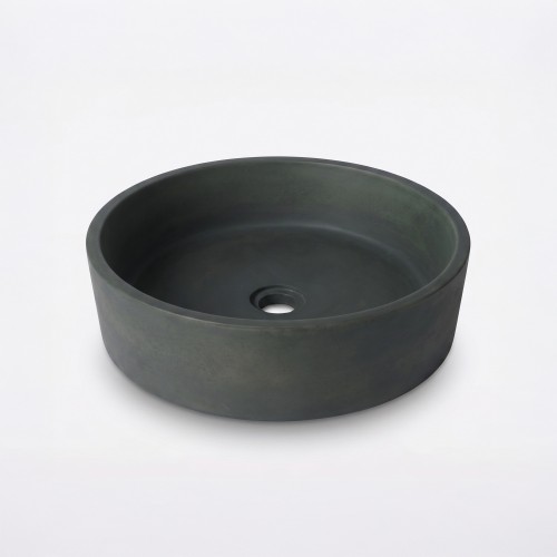 Vasque en béton ronde - Vert cuivre - Mineral