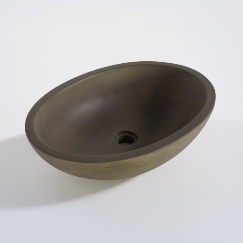 Vasque en béton ovale - Couleur naturelle - Raw Blend