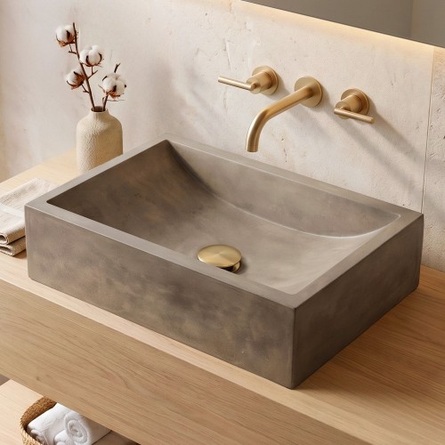 Vasque en béton rectangulaire - Couleur naturelle - Pure Cast