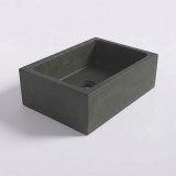 Vasque en béton rectangulaire - Vert cuivre - Slate Wave
