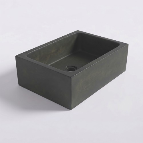 Vasque en béton rectangulaire - Vert cuivre - Slate Wave