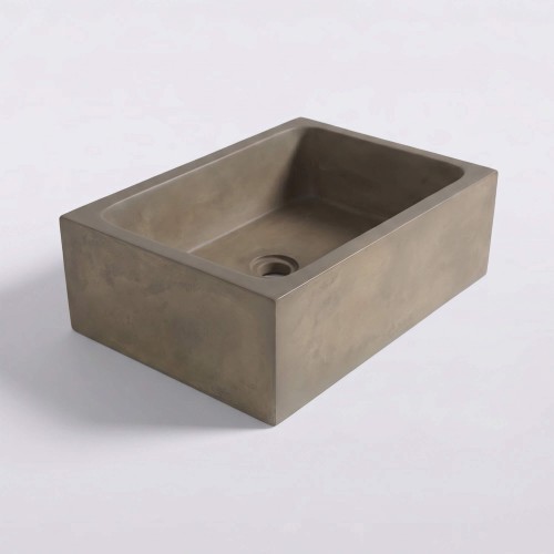 Vasque en béton rectangulaire - Couleur naturelle - Slate Wave