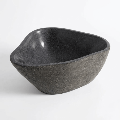 Vasque de salle bain à poser en pierre polie - River Stone