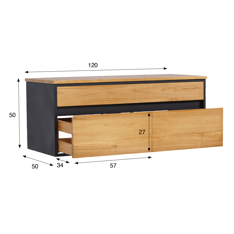Meuble de salle de bain 120 cm - Kirei