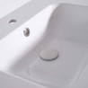 Meuble de salle de bain en bois massif de teck 80 cm, finition brillant - Olwen