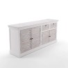 Bahut de salle à manger en bois naturel blanc 210 cm - Sea side
