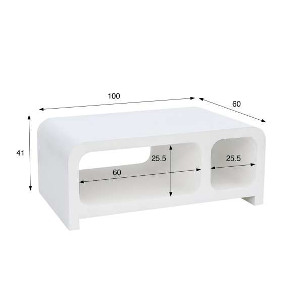 Table basse design effet béton 100 cm - Mineralis