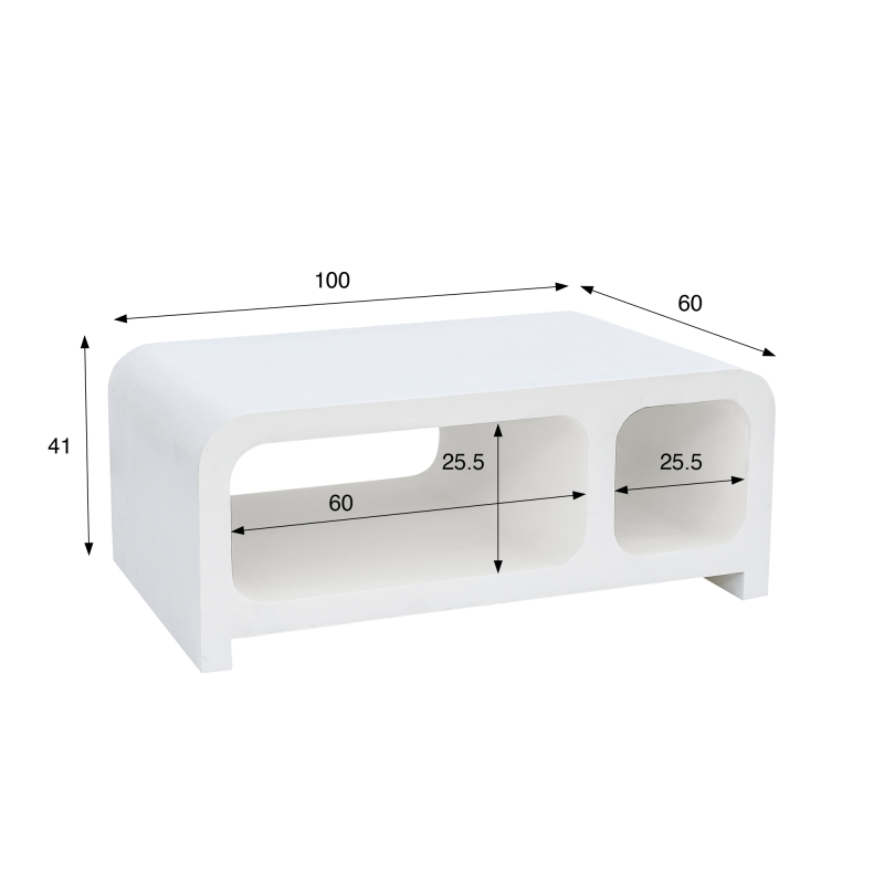 Table basse design effet béton 100 cm - Mineralis