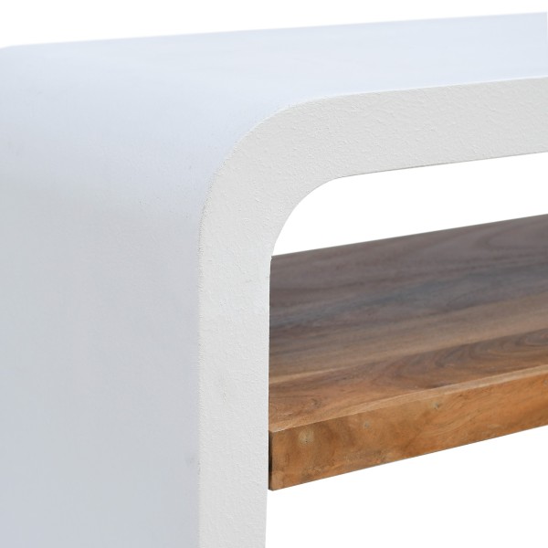 Console d'entrée effet béton et bois massif d'acacia - Mineralis