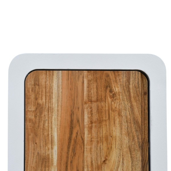 Armoire effet béton et bois massif d'acacia 50 cm - Mineralis