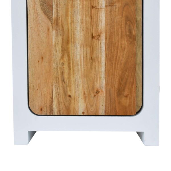 Armoire effet béton et bois massif d'acacia 50 cm - Mineralis