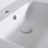 Meuble de salle de bain en bois massif de teck 80 cm, finition mat - Olwen
