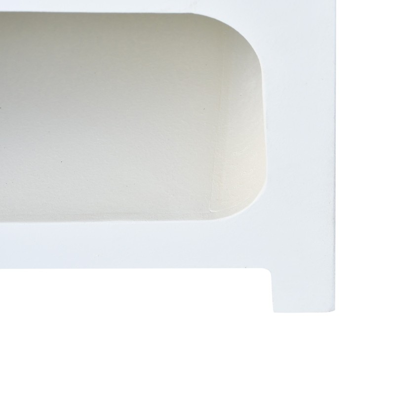 Meuble sous vasque effet béton et bois massif d'acacia 80 cm - Mineralis