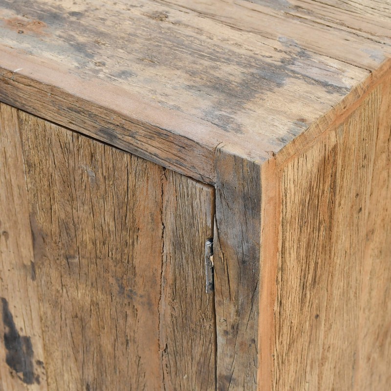 Bahut en bois massif brut et ancien 200 cm - Antique