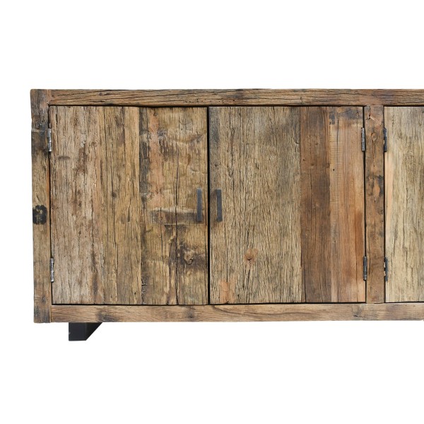 Bahut en bois massif brut et ancien 200 cm - Antique