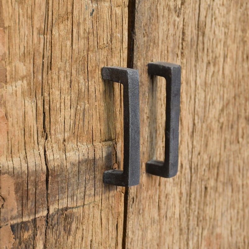 Bahut en bois massif brut et ancien 200 cm - Antique
