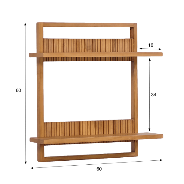 Etagère en bois de teck massif - Aesesa