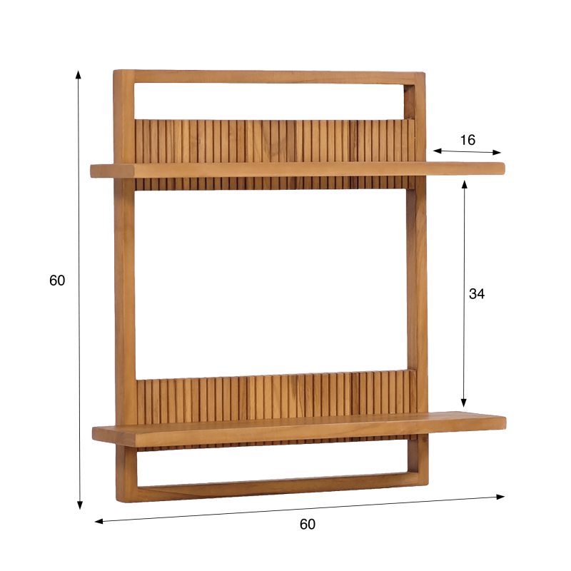 Etagère en bois de teck massif - Aesesa