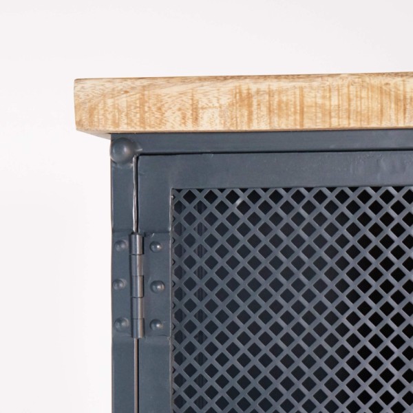 Colonne de salle de bain bois métal industrielle - Cambridge