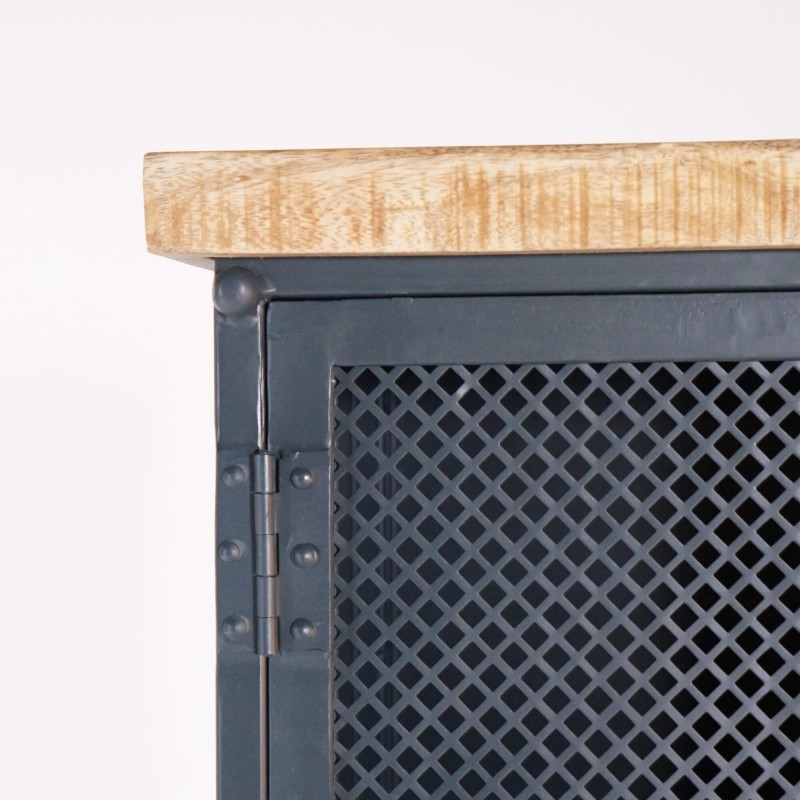 Colonne de salle de bain bois métal industrielle - Cambridge