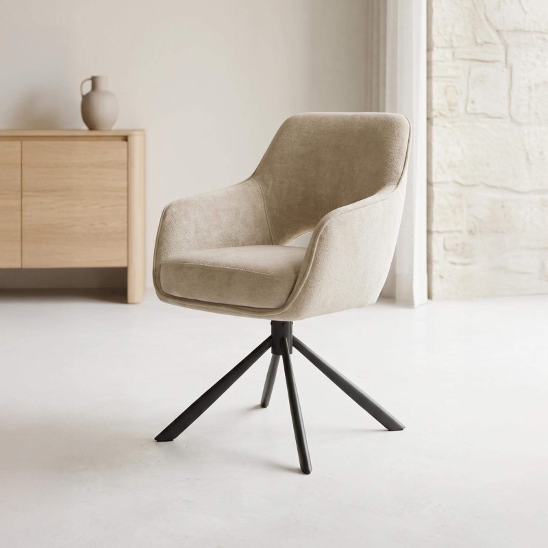 Fauteuil pivotant confortable pour salle à manger - Cowley