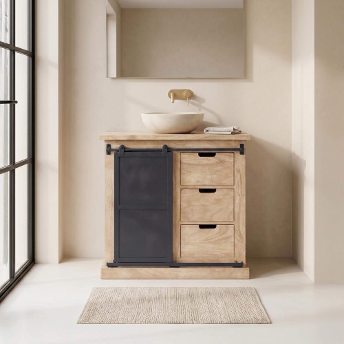 Meuble sous vasque en bois...