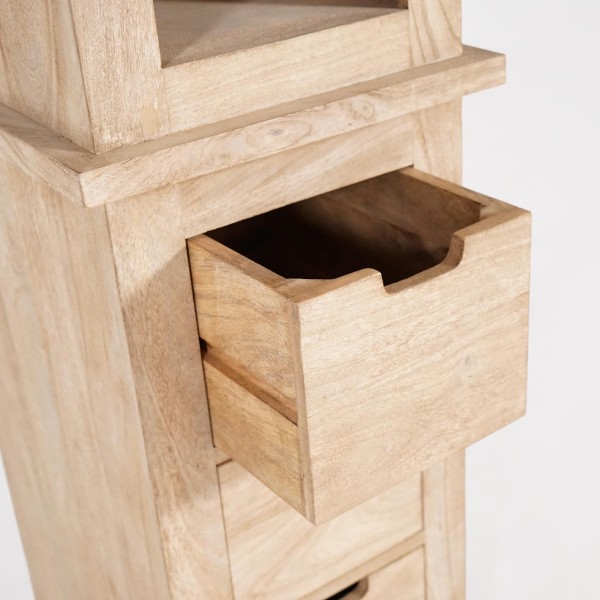 Colonne de salle de bain en bois massif naturel - Detroit
