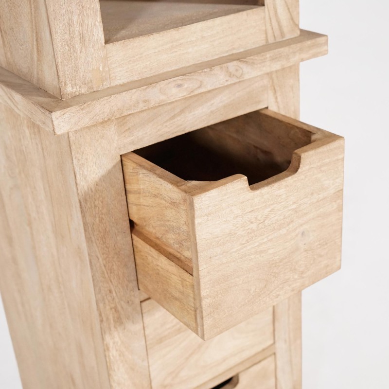 Colonne de salle de bain en bois massif naturel - Detroit