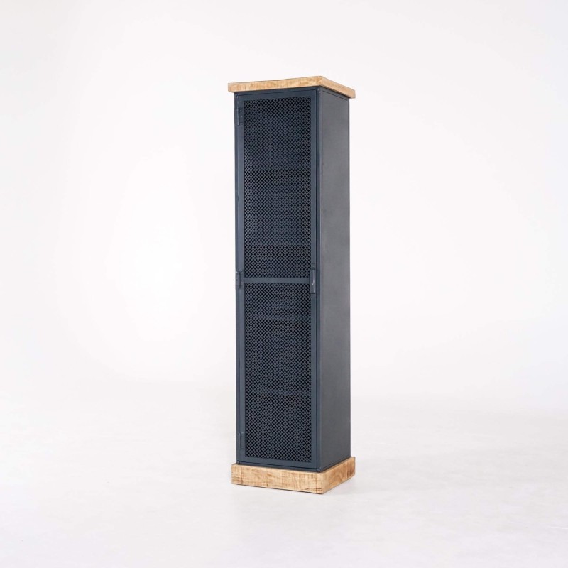 Armoire style industriel en bois et métal - Cambridge
