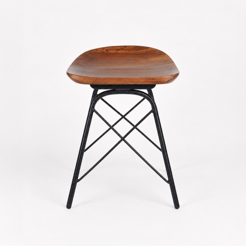 Tabouret en acier et bois - Oasis