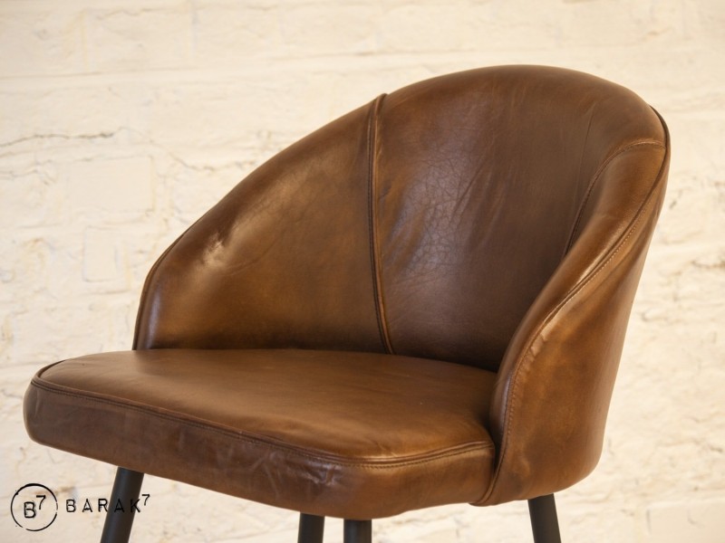 Chaise de bar en cuir Ritz