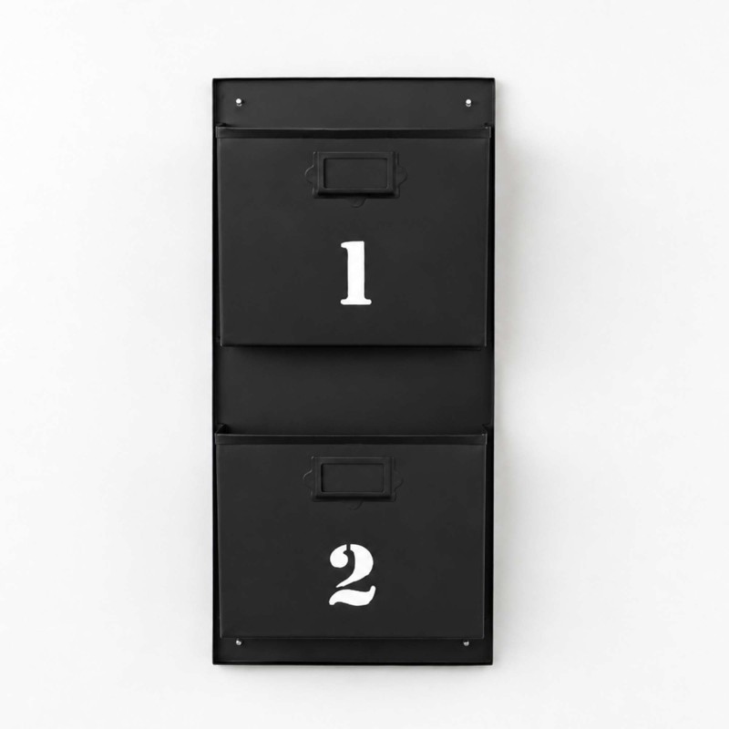 Porte revues industriel noir