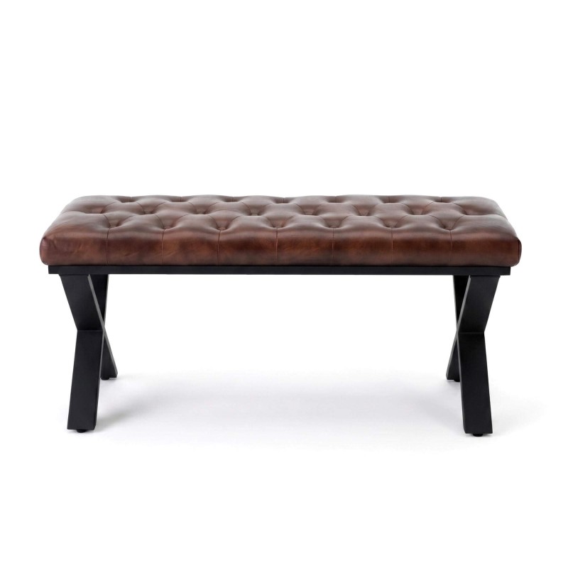 Banc en cuir et métal - Roma