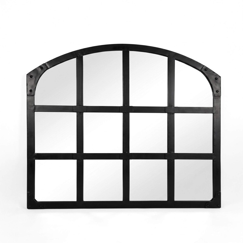 Miroir industriel design noir 120 X 100 cm