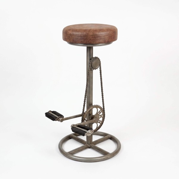 Tabouret de bar industriel à pédales