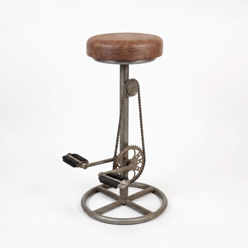 Tabouret de bar industriel à pédales