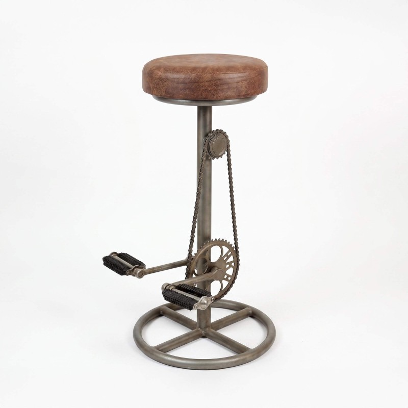 Tabouret de bar industriel à pédales