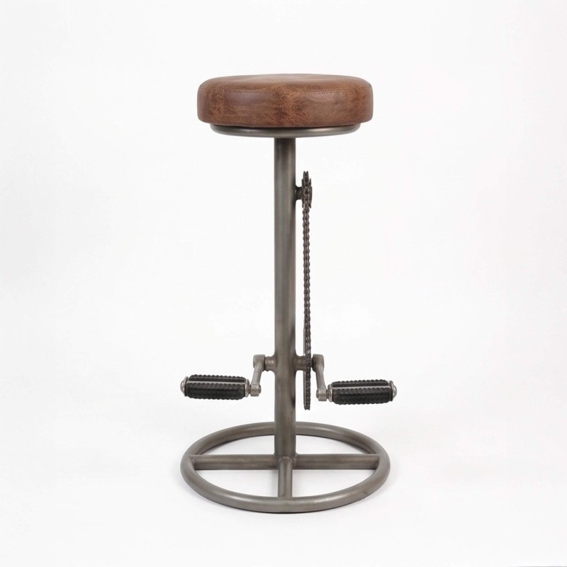 Tabouret de bar industriel à pédales