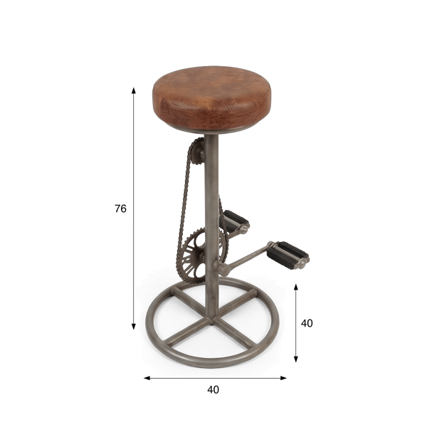 Tabouret de bar industriel à pédales