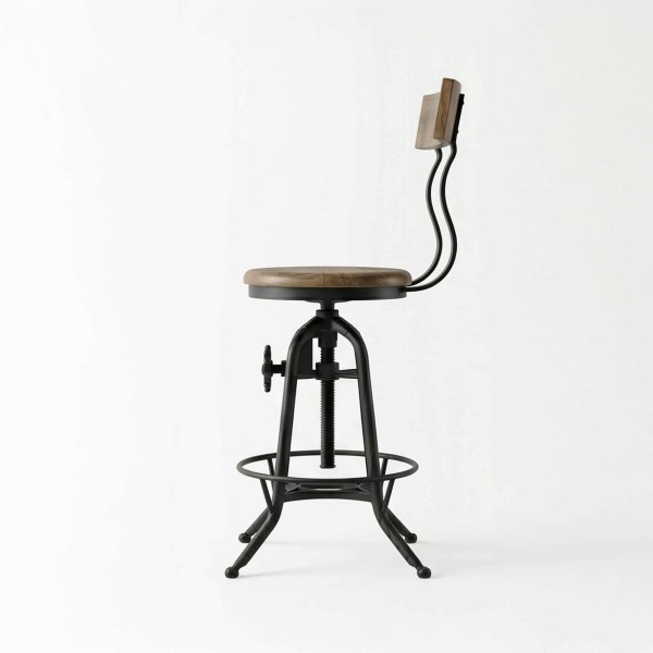 Tabouret de bar bois et métal