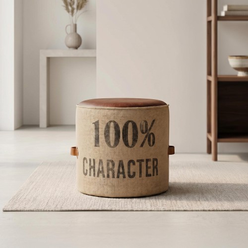 Pouf industriel "100% character"