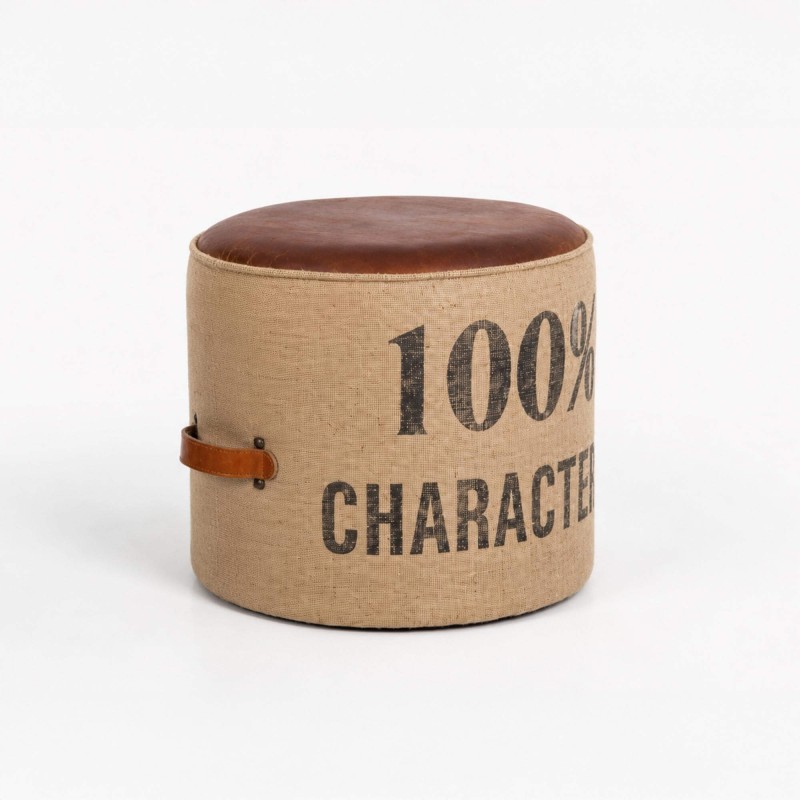 Pouf industriel "100% character"
