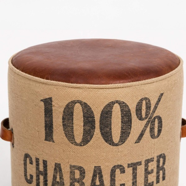 Pouf industriel "100% character"