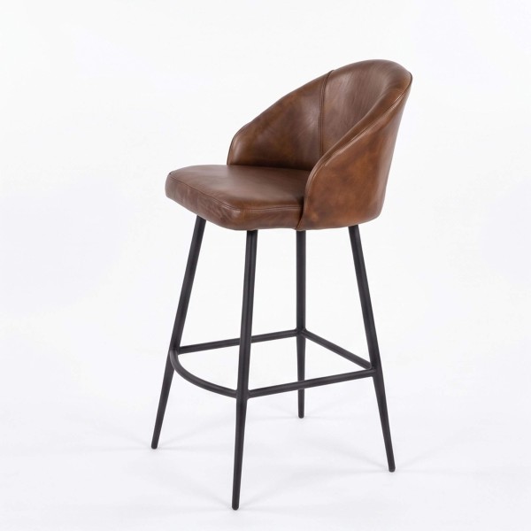 Chaise de bar en cuir Ritz