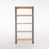 Colonne de rangement en bois massif et métal 90 x 180 - Liverpool