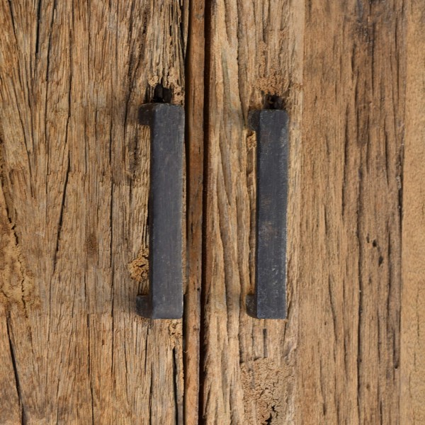 Enfilade en bois foncé brut et ancien 220 cm - Antique