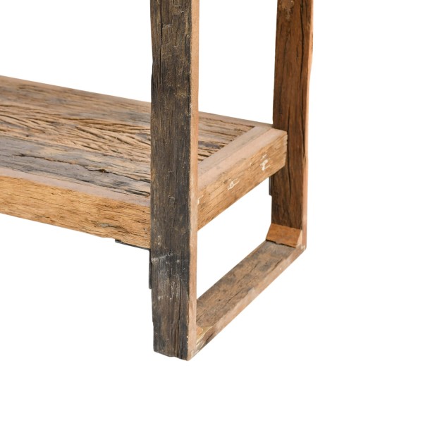 Console en bois massif brut et ancien - Antique