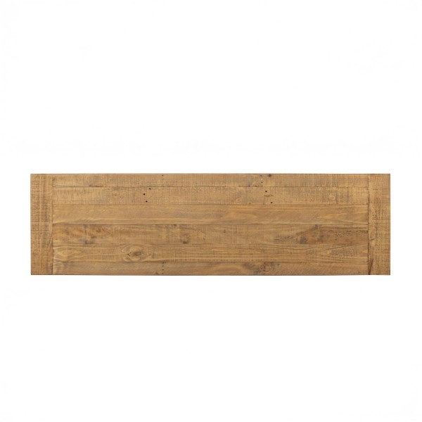 Bahut bois et blanc en pin massif 160 cm - Mayfield